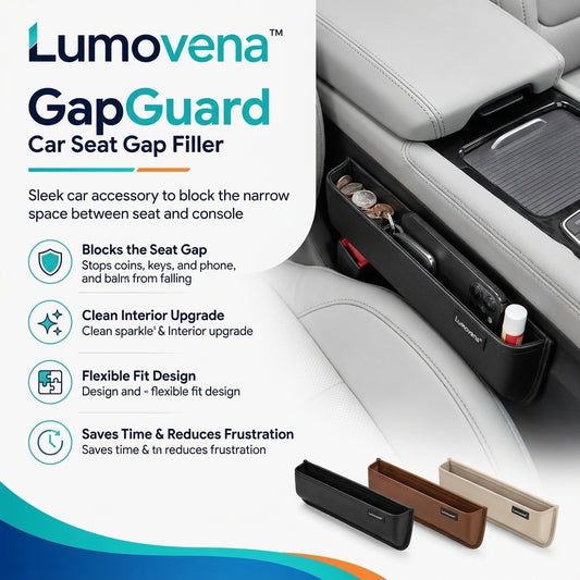 Lumovena™ GapGuard Car Seat Gap Filler