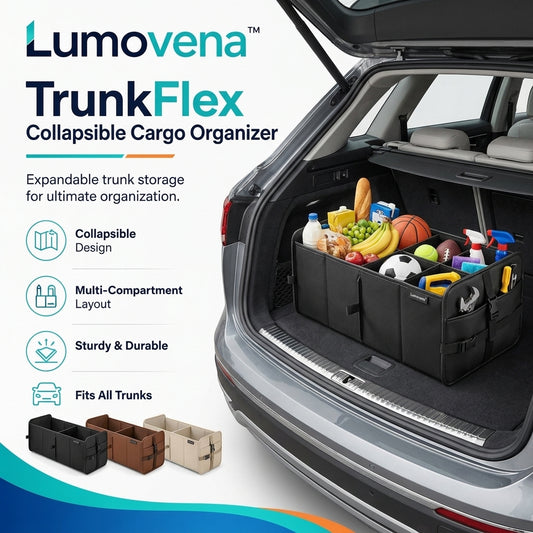 Lumovena™ TrunkFlex Collapsible Cargo Organizer